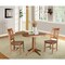 International Concepts Round 36 in Round Extension Dining Table with 2 Chairs, Distressed Oak, 36 in W, 48 in L, 30.1 in H K42-36RXT-27B-C10-2 - alternate 2